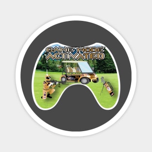 Gold Golf Course Game Mode Activated White Trim Magnet